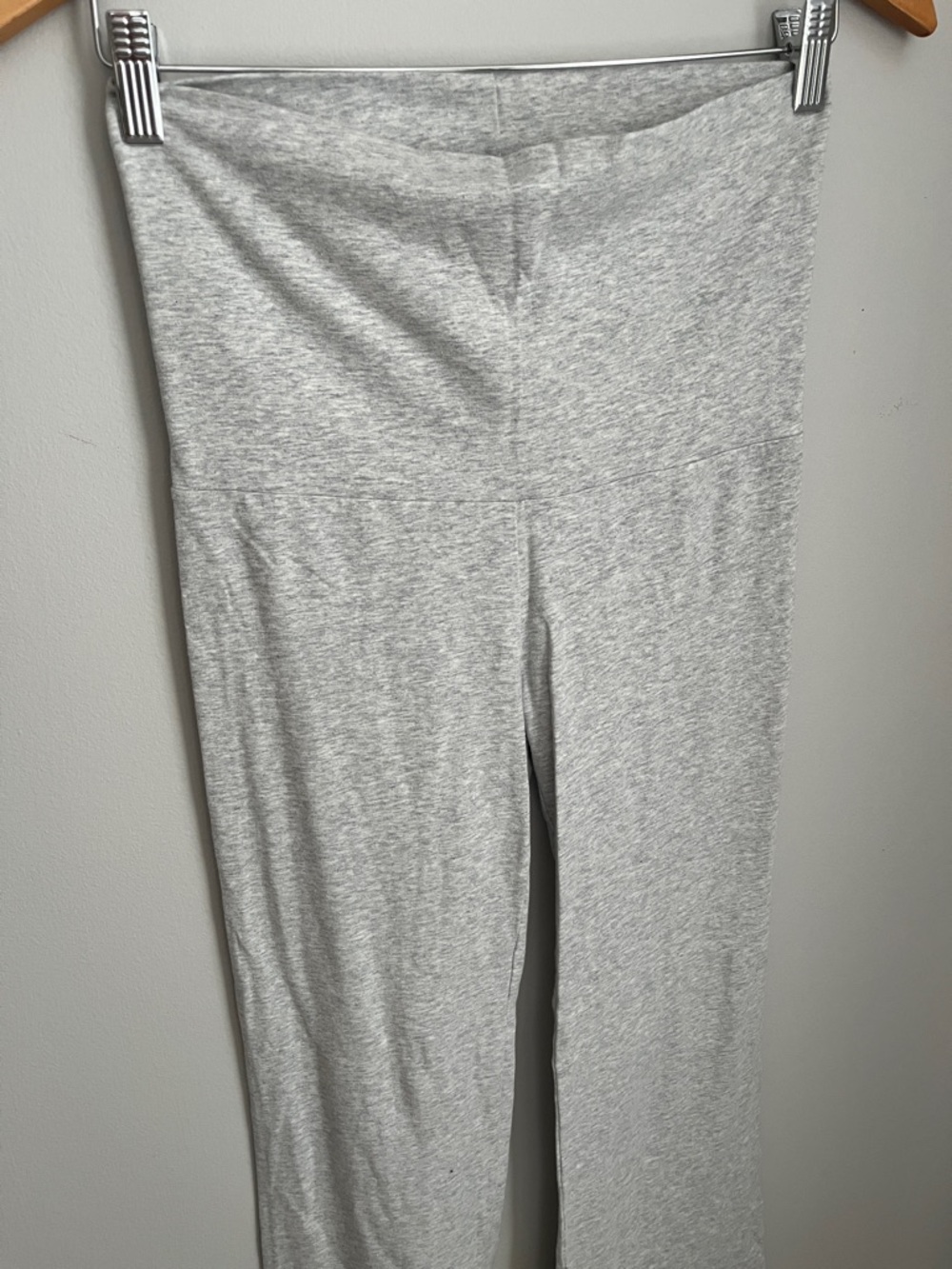 SKIMS Light Gray Cotton Jersey Foldover Lounge Pants - Picture 4 of 9